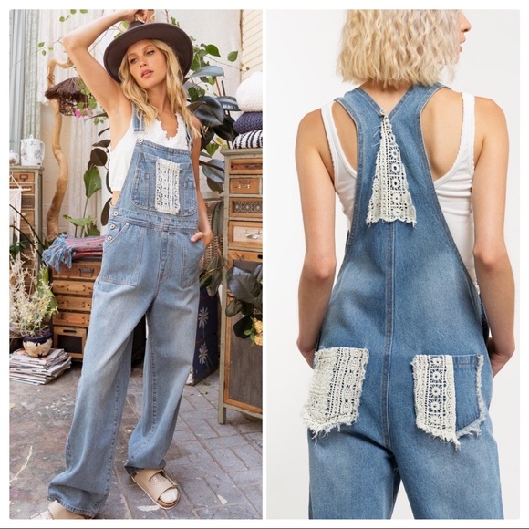 POL Denim - POL Fun Feel Denim Boho Overalls